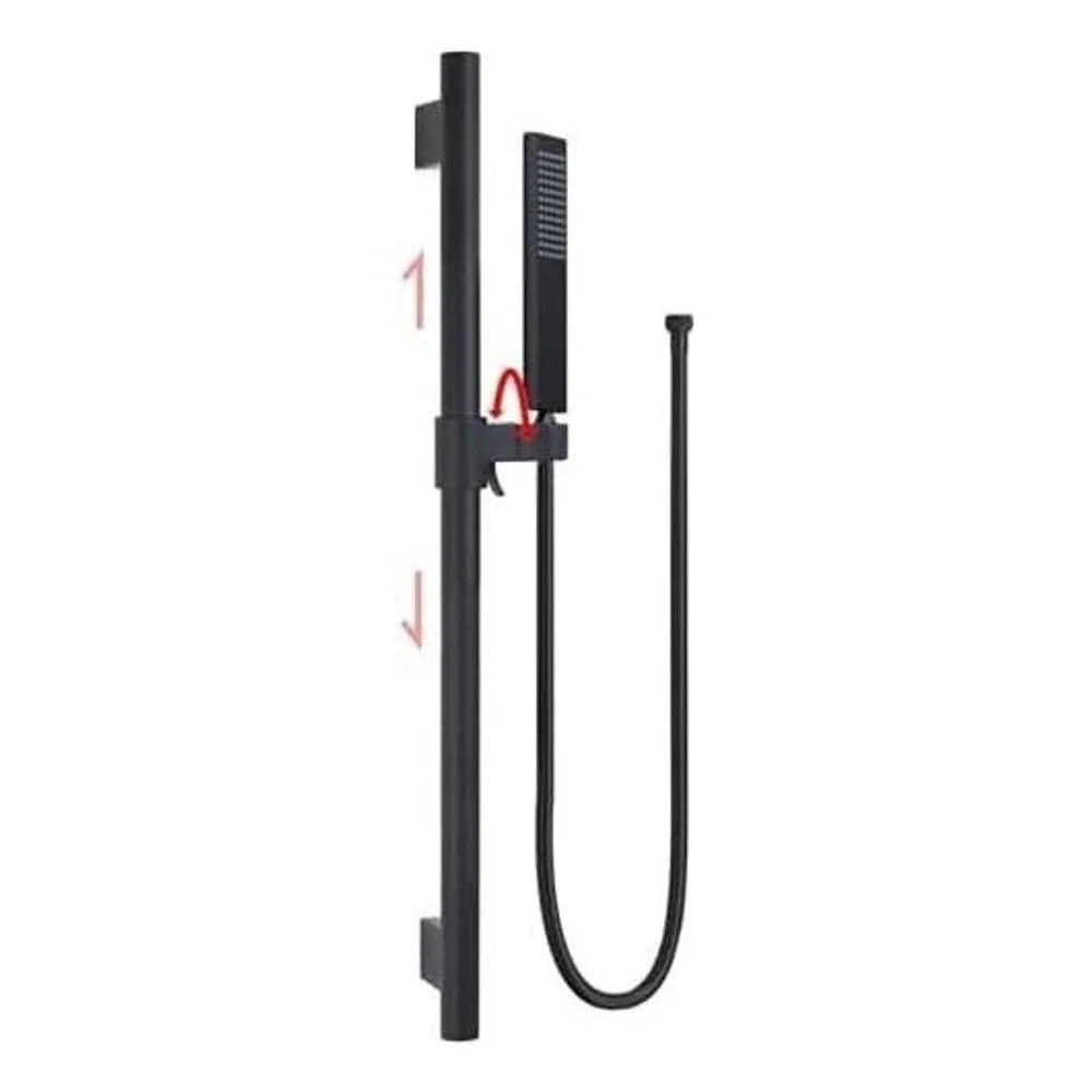 Matte Black Handheld Shower Head Set with 24